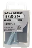 Giboplug 8x50 19 rubber 2 sets - Deltafix