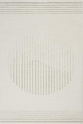 Vloerkleed Elio Japandi - Moderne laagpolig met hoog-diepteeffect zacht abstract geometrisch design Crème-80 x 150 cm