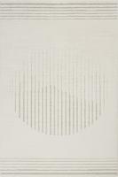 Vloerkleed Elio Japandi - Moderne laagpolig met hoog-diepteeffect zacht abstract geometrisch design Crème-80 x 150 cm