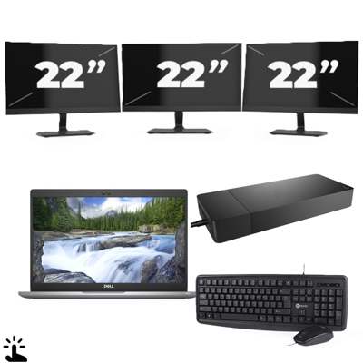 Dell Latitude 5320 - Intel Core i5-11e Generatie - 13 inch - Touch - 8GB RAM - 256GB SSD - Windows 11 Home + 3x 22 inch Monitor Dell Latitude 5320 - Intel Core i5-11e Generatie - 13 inch - Touch - 8GB RAM - 256GB SSD - Windows 11 Home + 3x 22 inch Monitor