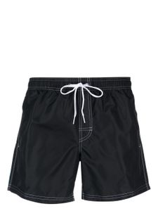 Sundek short de bain rayé à patch logo - Noir