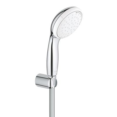 GROHE New Tempesta Handdoucheset - 2 straalsoorten - rond - met houder - gladde slang - 125cm - chroom 2779810E