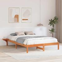 Bedframe met nachttafels Bruin 140 x 200 cm Wasbruin Bedframe met nachttafels Bruin 140 x 200 cm Wasbruin