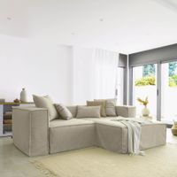 Kave Home Loungebank Blok Linnen, 240cm - Beige