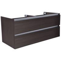 Wiesbaden Vision Onderkast 120cm - Houtnerf Grijs - 4 Laden. 2 Uitsparingen