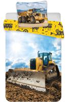 Sweet Home dekbedovertrek Bulldozer 100 x 135 cm - Katoen - thumbnail