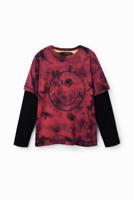 Tie-dye T-shirt met Smiley® - RED - 7/8