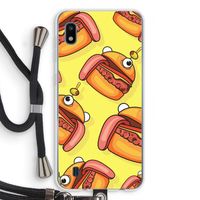 Hamburger: Samsung Galaxy A10 Transparant Hoesje met koord