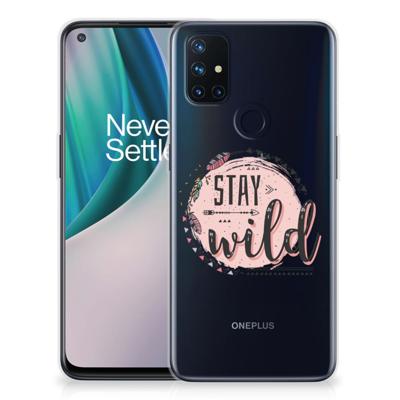 OnePlus Nord N10 5G Telefoonhoesje met Naam Boho Stay Wild OnePlus Nord N10 5G Telefoonhoesje met Naam Boho Stay Wild