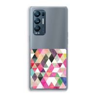 Gekleurde driehoekjes: Oppo Find X3 Neo Transparant Hoesje