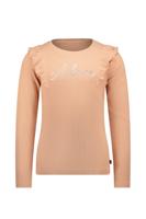 MAYCE Meisjes shirt rib ruffel - Sorbet