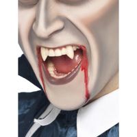 Lange vampier tanden/tandjes 2 stuks voor Halloween   -