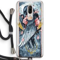 Golden Raven: OnePlus 6 Transparant Hoesje met koord
