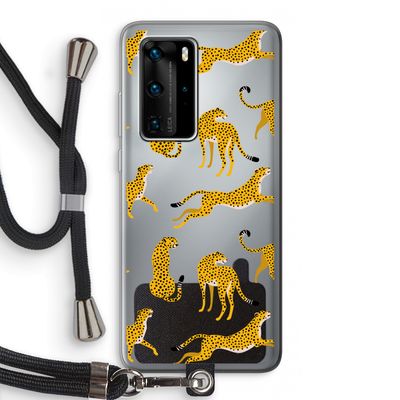 Luipaard: Huawei P40 Pro Transparant Hoesje met koord