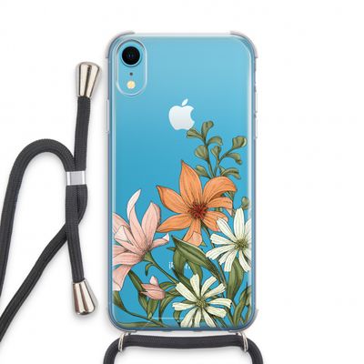 Floral bouquet: iPhone XR Transparant Hoesje met koord