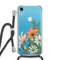 Floral bouquet: iPhone XR Transparant Hoesje met koord