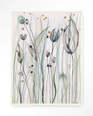 Urban Cotton Wandkleed 'Dreamy Landscape' 145 x 190cm in Floating Frame - off white