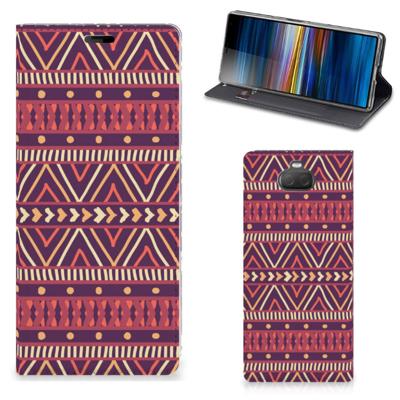 Sony Xperia 10 Plus | Hoesje met Magneet | Aztec Paars