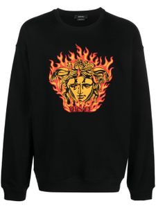 Versace sweat à motif Medusa brodé - Noir