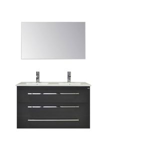Badkamermeubelset Sanicare Q1 3 Soft Close Lades Antraciet 121x46 cm