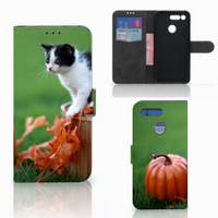 Honor View 20 Telefoonhoesje met Pasjes Kitten - thumbnail