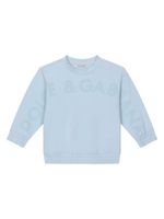 Dolce & Gabbana Kids sweat à logo embossé - Bleu - thumbnail