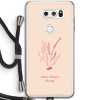 Where flowers bloom: LG V30 Transparant Hoesje met koord