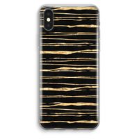 Gouden strepen: iPhone XS Max Transparant Hoesje