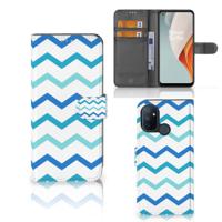 OnePlus Nord N100 | Telefoon Hoesje | Zigzag Blauw