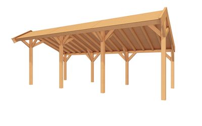 YARD Outdoor SUBLIME Kapschuur - 750x300 cm Douglashout- Kapschuurdak- - YARD Outdoor