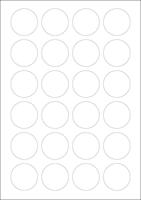 A4 etiketten 40 mm rond wit 100 vel huismerk