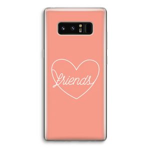 Friends heart: Samsung Galaxy Note 8 Transparant Hoesje
