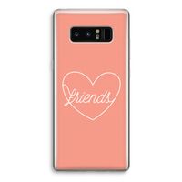 Friends heart: Samsung Galaxy Note 8 Transparant Hoesje
