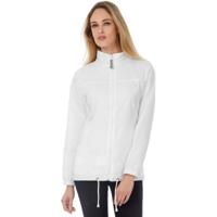 B&C Windbreaker - wit - Sirocco windjas - met capuchon - dames B&C Windbreaker - wit - Sirocco windjas - met capuchon - dames