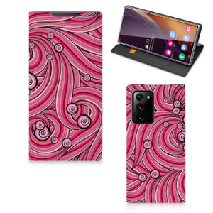 Samsung Galaxy Note 20 Ultra Bookcase Swirl Pink