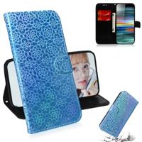 Voor Sony Xperia 10 effen kleur kleurrijke magnetische Buckle horizontale Flip PU lederen draagtas met houder & kaartsleuven & portemonnee & Lanyard (