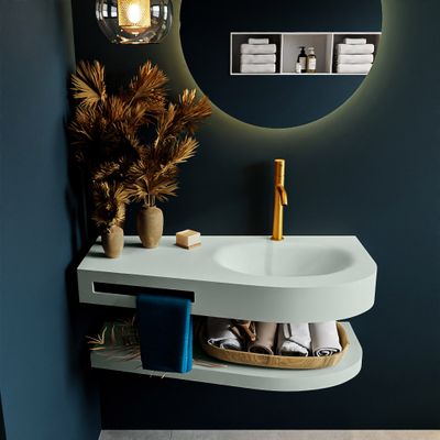 MONDIAZ RIVA 100cm Wastafel met planchet kleur Greey. Wastafel DULCET rechts 1 kraangaten kleur Greey. MONDIAZ RIVA 100cm Wastafel met planchet kleur Greey. Wastafel DULCET rechts 1 kraangaten kleur Greey.