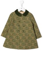 Gucci Kids manteau en laine à motif GG - Vert