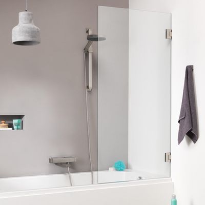 Sealskin I AM badwand 1 delig 750 breed 1600 hoog Roestvrij staal helder glas met antikalk CSK010755325100