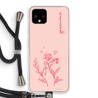 Giving Flowers: Pixel 4 Transparant Hoesje met koord