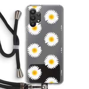 Margrietjes: Samsung Galaxy A32 5G Transparant Hoesje met koord