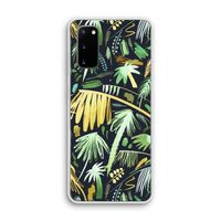 Tropical Palms Dark: Samsung Galaxy S20 Transparant Hoesje