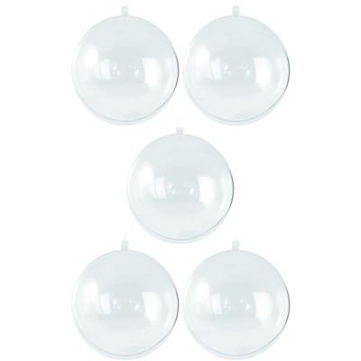 Hobby/diy kerstballen - 25x - transparant - D5 cm - kunststof - knutselen
