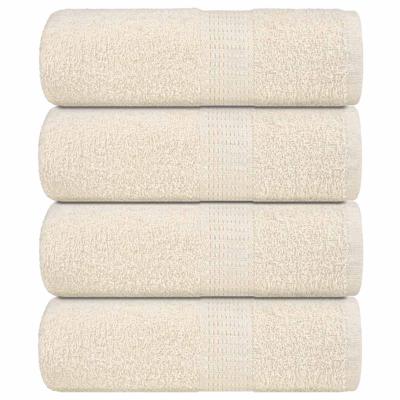 VidaXL Washandjes 4 stuks frogn crème 30x30 cm 100% katoen