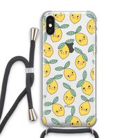 Citroenen: iPhone X Transparant Hoesje met koord