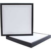 Creativ Company Canvas met lijst, afm 30x30 cm, 280 gr, zwart, wit, 1 stuk