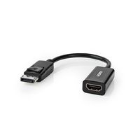Nedis DisplayPort-Kabel | DisplayPort Male | HDMI Output | 0.2 m | 50 stuks - CCGT37150BK02 CCGT37150BK02 - thumbnail