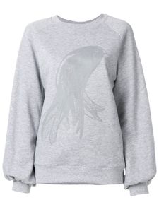 Ioana Ciolacu oversized printed sweatshirt - Gris