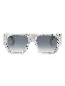 Philipp Plein lunettes de soleil à monture rectangulaire - Blanc