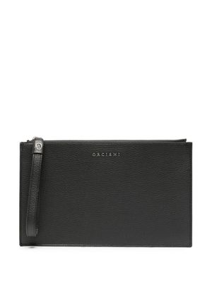 Orciani pochette en cuir à logo - Noir